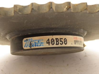 Martin 40B50 Sprocket # 40 Roller Chain 50 Teeth 3/4" Stock Bore