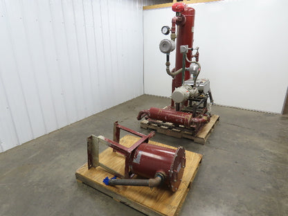 Becker U4100SA/K Rotary Vane Vacuum Pump 3 mbar 5Hp 230/460V Inlet Outlet Tanks