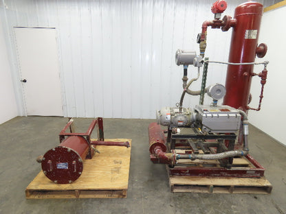 Becker U4100SA/K Rotary Vane Vacuum Pump 3 mbar 5Hp 230/460V Inlet Outlet Tanks