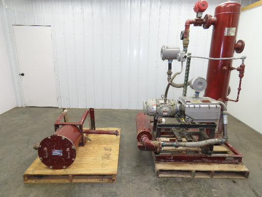 Becker U4100SA/K Rotary Vane Vacuum Pump 3 mbar 5Hp 230/460V Inlet Outlet Tanks
