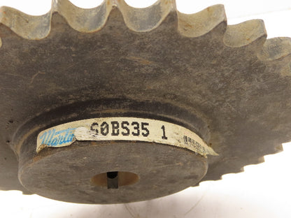 Martin 60BS35 Sprocket # 60 Roller Chain 15 Teeth 1" Keyed Bore