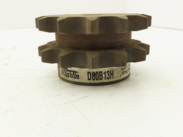 Martin D80B13H Sprocket # 80 Double Roller 13 Teeth 1" Stock Bore