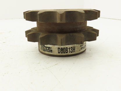 Martin D80B13H Sprocket # 80 Double Roller 13 Teeth 1" Stock Bore