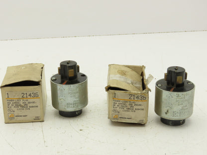 Arrow Hart 21436 Power Lock Plug 30A 600VAC 3P 4W 3/4"  Lot of 2