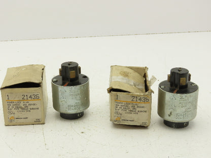 Arrow Hart 21436 Power Lock Plug 30A 600VAC 3P 4W 3/4"  Lot of 2