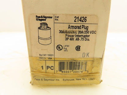 P&S Legrand 21426 Power-Lock Interrupting Plug 30A 3P 4W 600VAC  Lot of 2
