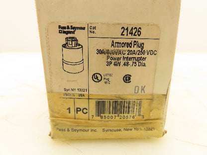 P&S Legrand 21426 Power-Lock Interrupting Plug 30A 3P 4W 600VAC  Lot of 2