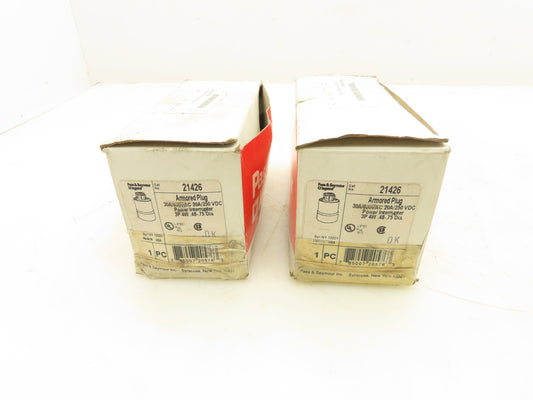 P&S Legrand 21426 Power-Lock Interrupting Plug 30A 3P 4W 600VAC  Lot of 2