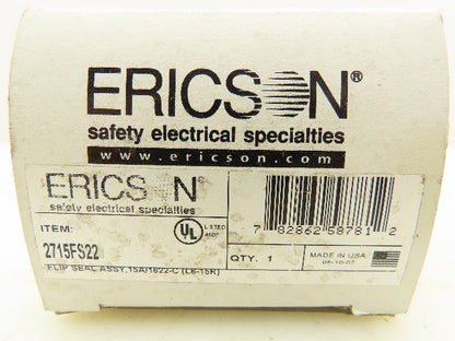 Ericson 2715FS22 Watertight Flip Seal Receptacle 15A 250V Twist-Lock  Lot of 2