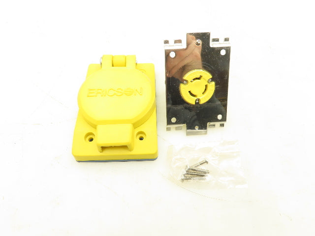 Ericson 2715FS22 Watertight Flip Seal Receptacle 15A 250V Twist-Lock  Lot of 2