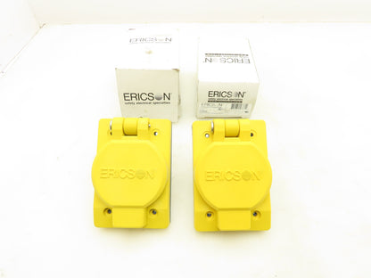 Ericson 2715FS22 Watertight Flip Seal Receptacle 15A 250V Twist-Lock  Lot of 2