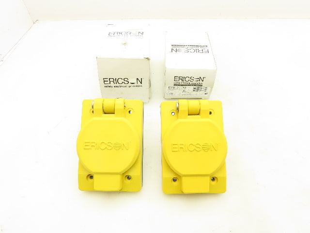 Ericson 2715FS22 Watertight Flip Seal Receptacle 15A 250V Twist-Lock  Lot of 2
