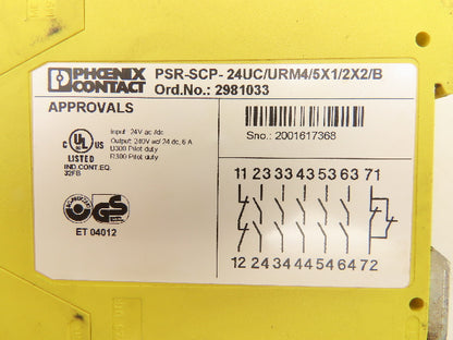 Phoenix Contact PSR-SCP-24UC/URM4/5X1/2X2/B Safety Relay Lot of 6