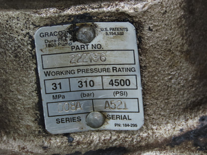 Graco P32MCD Dura-Flo 32C NXT 2-Ball Piston Pump 32:1 Air Motor with DataTrak