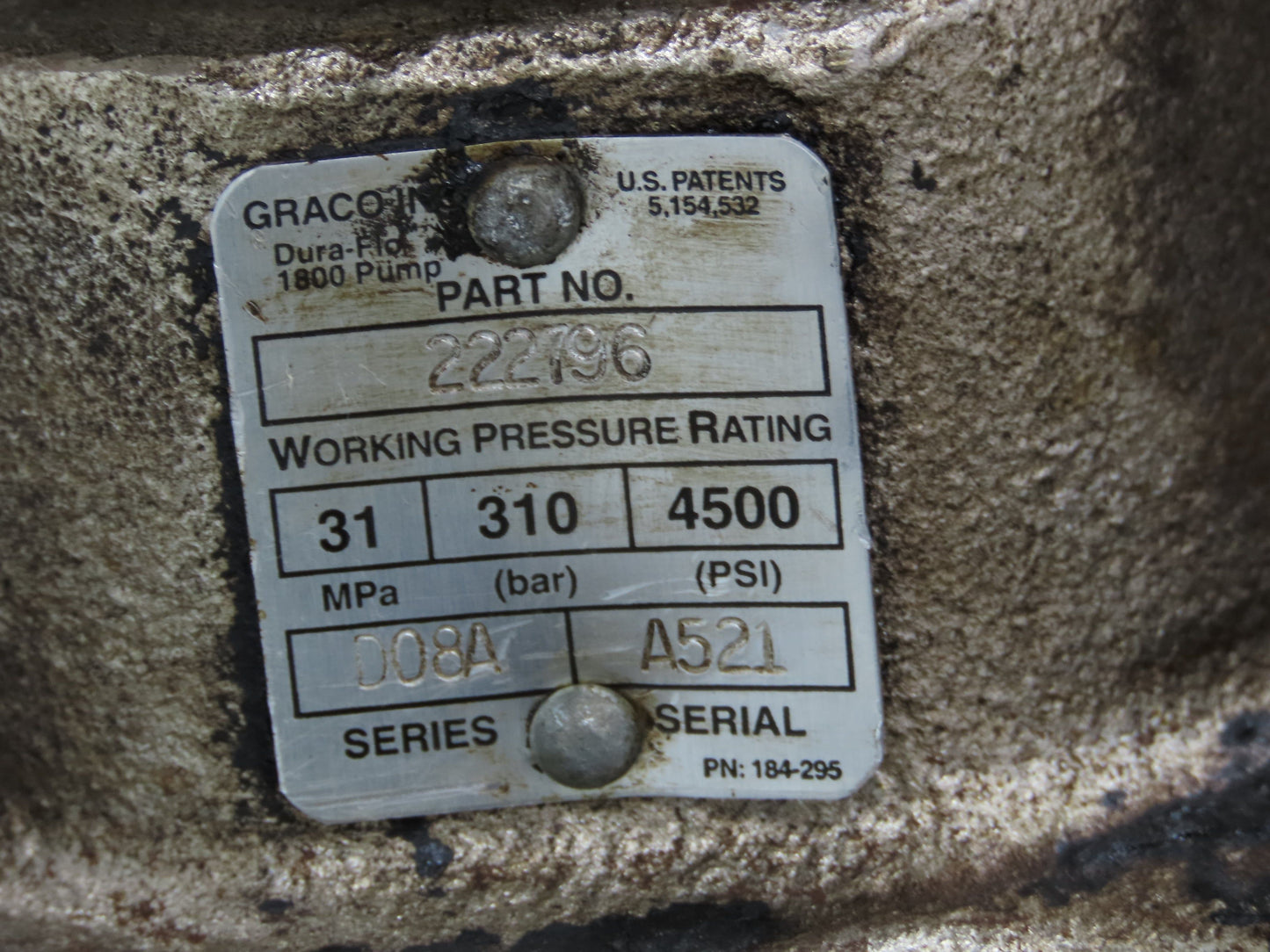 Graco P32MCD Dura-Flo 32C NXT 2-Ball Piston Pump 32:1 Air Motor with DataTrak