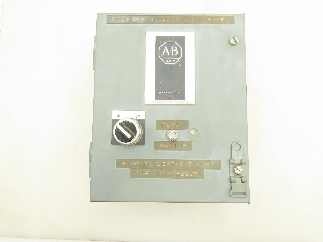 Allen Bradley 509-AJB Magnetic Motor Starter 3 Pole 18A 480V Coil Sz0 Nema 3R,12