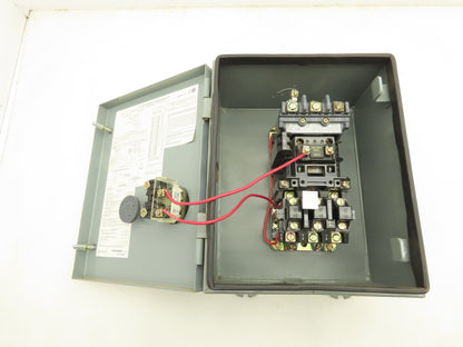 Allen Bradley 509-AJB Magnetic Motor Starter 3 Pole 18A 480V Coil Sz0 Nema 3R,12