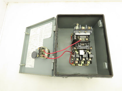 Allen Bradley 509-AJB Magnetic Motor Starter 3 Pole 18A 480V Coil Sz0 Nema 3R,12