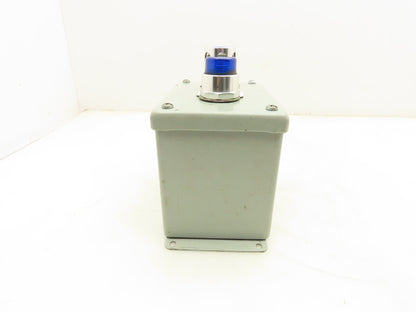 Hoffman E2PBX Pushbutton Enclosure W/Illuminated Blue Green Pushbuttons Nema 13