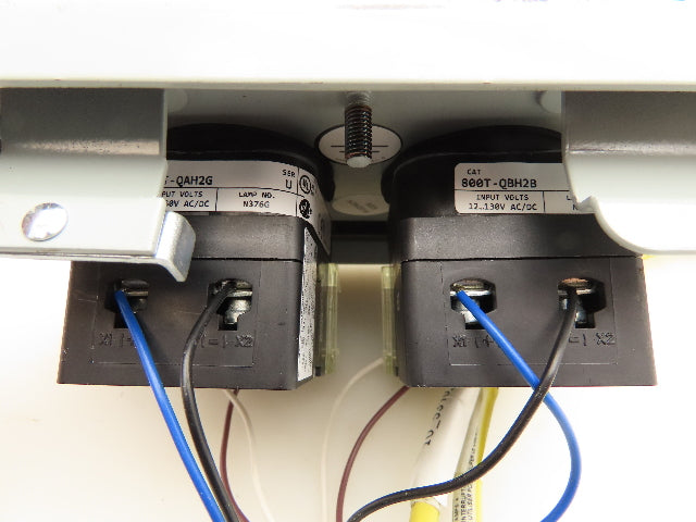 Hoffman E2PBX Pushbutton Enclosure W/Illuminated Blue Green Pushbuttons Nema 13