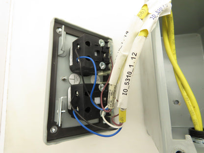 Hoffman E2PBX Pushbutton Enclosure W/Illuminated Blue Green Pushbuttons Nema 13