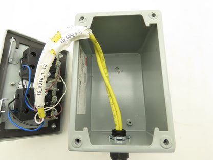 Hoffman E2PBX Pushbutton Enclosure W/Illuminated Blue Green Pushbuttons Nema 13