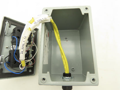 Hoffman E2PBX Pushbutton Enclosure W/Illuminated Blue Green Pushbuttons Nema 13