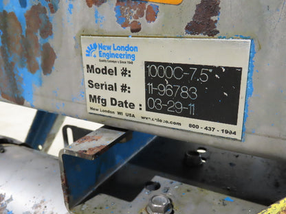 New London Engineering 7.5"x 8' 8" Plastic Tabletop Belt Conveyor 32 FPM 460V