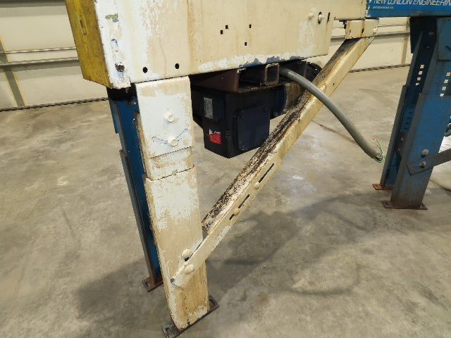 New London Engineering 7.5"x 9' 8" Steel Tabletop Belt Conveyor S-Curve 18 FPM