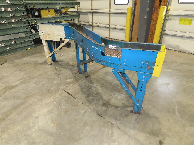 New London Engineering 7.5"x 9' 8" Steel Tabletop Belt Conveyor S-Curve 18 FPM
