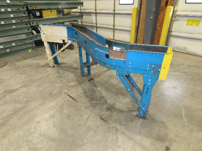 New London Engineering 7.5"x 9' 8" Steel Tabletop Belt Conveyor S-Curve 18 FPM