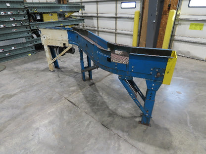 New London Engineering 7.5"x 9' 8" Steel Tabletop Belt Conveyor S-Curve 18 FPM
