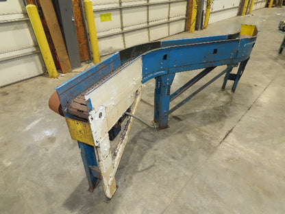 New London Engineering 7.5"x 9' 8" Steel Tabletop Belt Conveyor S-Curve 18 FPM