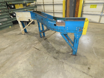 New London Engineering 7.5"x 9' 8" Steel Tabletop Belt Conveyor S-Curve 18 FPM