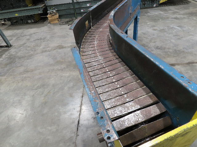 New London Engineering 7.5"x 9' 8" Steel Tabletop Belt Conveyor S-Curve 18 FPM