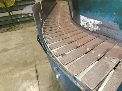 New London Engineering 7.5"x 9' 8" Steel Tabletop Belt Conveyor S-Curve 18 FPM