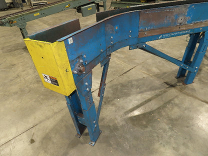 New London Engineering 7.5"x 9' 8" Steel Tabletop Belt Conveyor S-Curve 18 FPM