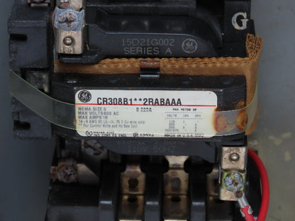 GE CR308B1 2RABAAA 300- Line Control Motor Starter Combination Size 1 600V 18A