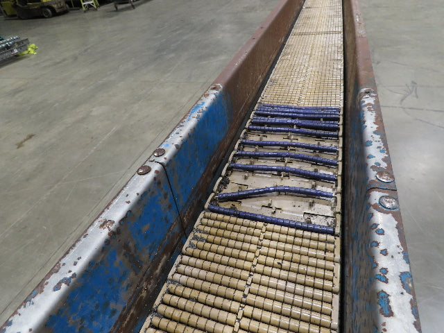 New London Engineering 7.5"x12' Plastic Roller Belt Accumulating Conveyor 30 FPM