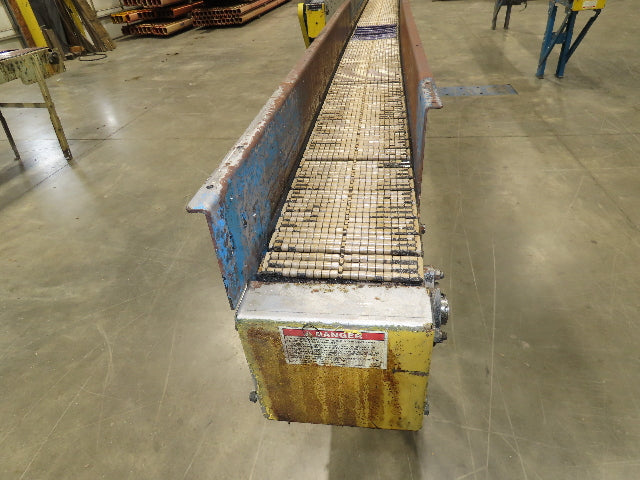 New London Engineering 7.5"x12' Plastic Roller Belt Accumulating Conveyor 30 FPM