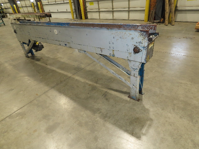 New London Engineering 8"x 12' Plastic Roller Belt Accumulating Conveyor 30 FPM