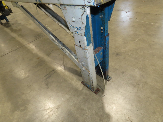 New London Engineering 8"x 12' Plastic Roller Belt Accumulating Conveyor 30 FPM