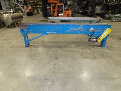 New London Engineering 8"x 12' Plastic Roller Belt Accumulating Conveyor 30 FPM