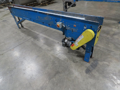 New London Engineering 8"x 12' Plastic Roller Belt Accumulating Conveyor 30 FPM
