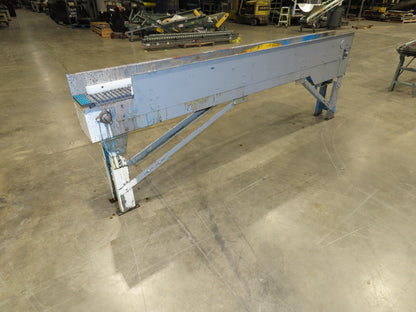 New London Engineering 8"x10' Plastic Roller Belt Accumulating Conveyor No Drive