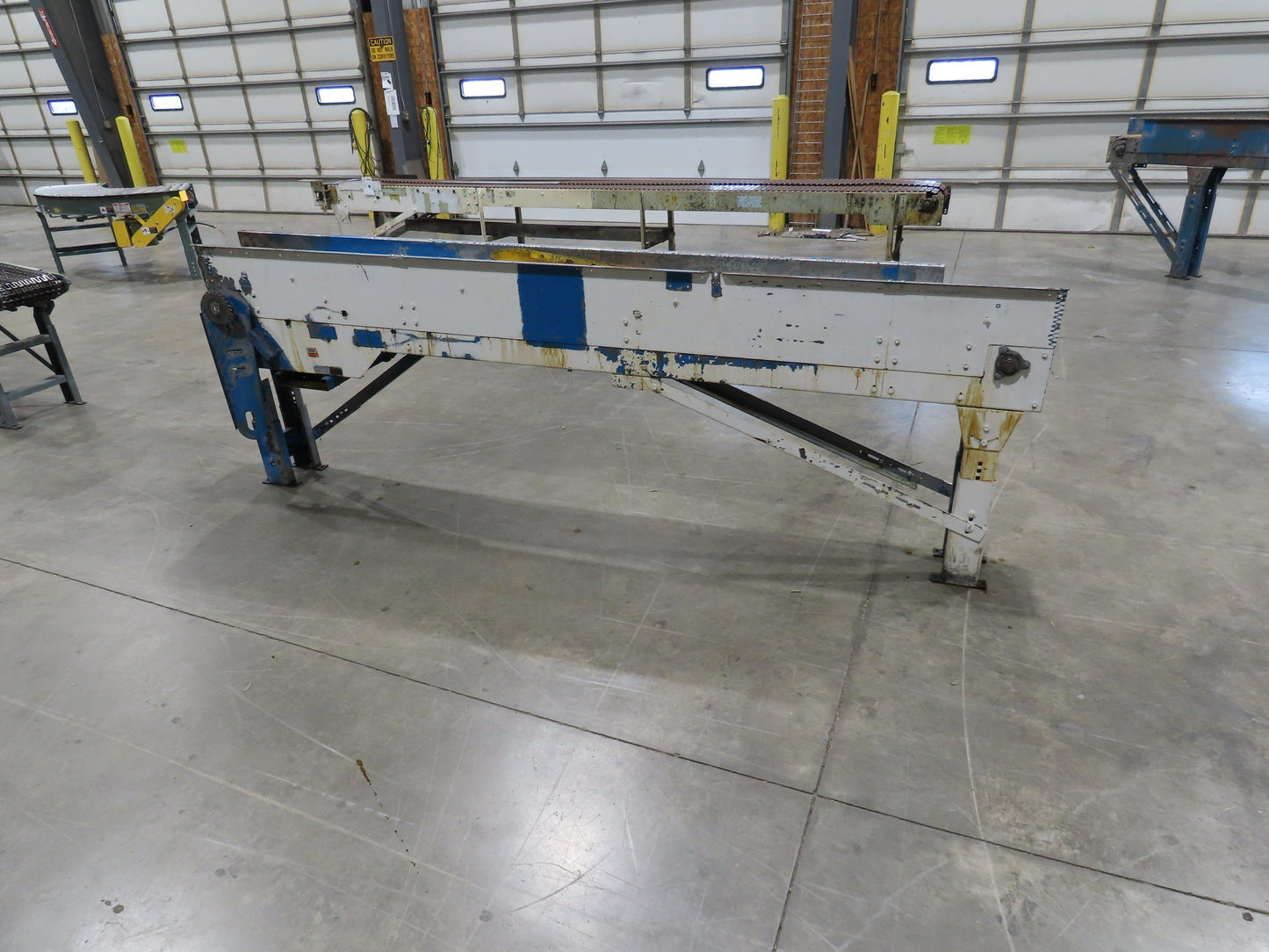 New London Engineering 8"x10' Plastic Roller Belt Accumulating Conveyor No Drive
