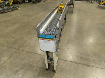New London Engineering 8"x10' Plastic Roller Belt Accumulating Conveyor No Drive