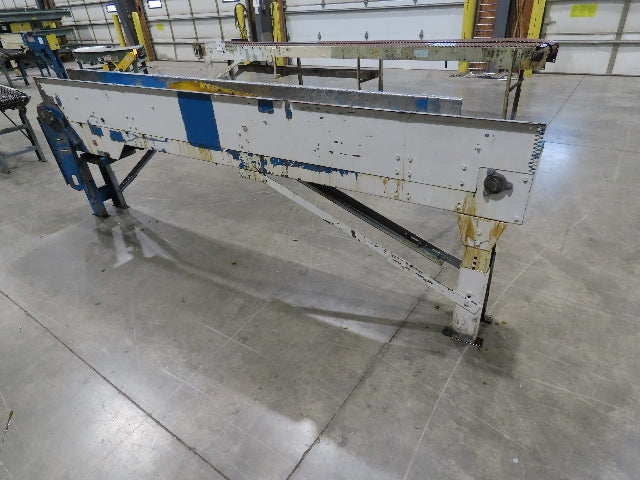 New London Engineering 8"x10' Plastic Roller Belt Accumulating Conveyor No Drive