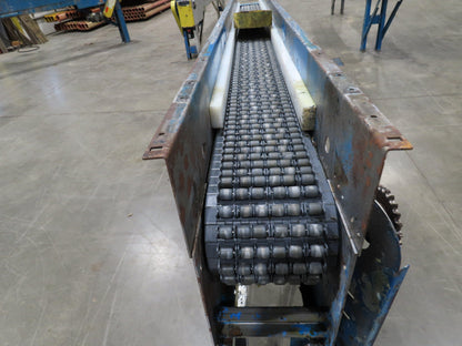 New London Engineering 8"x10' Plastic Roller Belt Accumulating Conveyor No Drive
