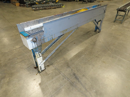 New London Engineering 8"x10' Plastic Roller Belt Accumulating Conveyor No Drive